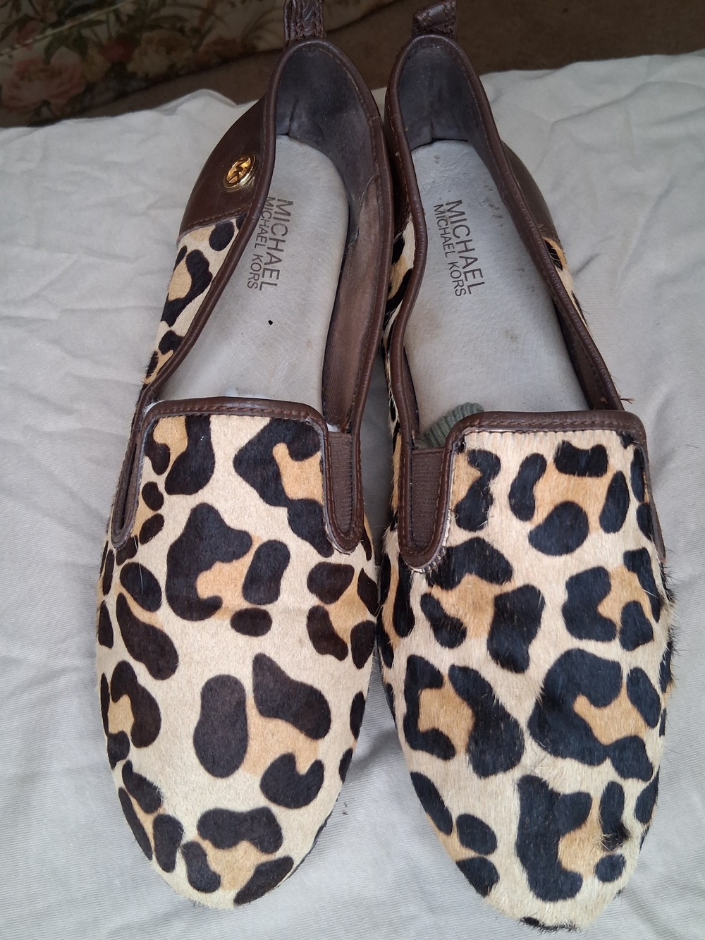 Michael Kors Leopard Print Slip-On Loafers - Brown/Tan/Black